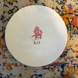 Rae Dunn Plate Artisan Collection RELAX REST BREATHE SIT beach